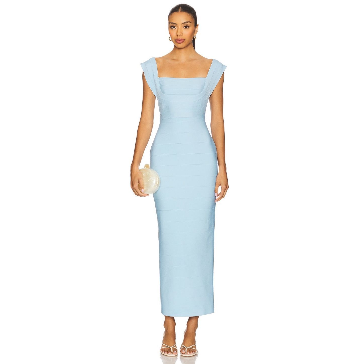 Ellaitt Fiona Maxi Dress In Bridal Blue Size Large $242